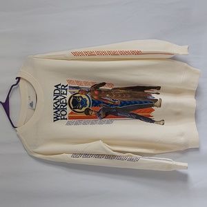 Marvel black panther wakanda forever women's cream‎ Sweatshirts size SM
